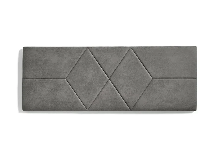 Cabecero de Cama 140 Dos Rombos Tela Antimanchas 152x57x5cm Gris