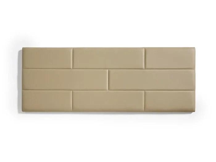 Cabecero de Cama 150 Muro Ladrillos de Polipiel 152x57x5cm Camel Claro