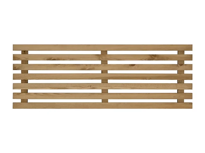 Cabecero de cama de madera maciza en tono roble oscuro de 120x73cm – BRUMA – DECOWOOD