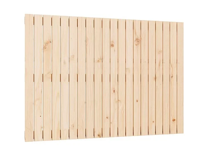 Cabecero de cama de pared madera maciza de pino 127,5x3x90 cm ES81915