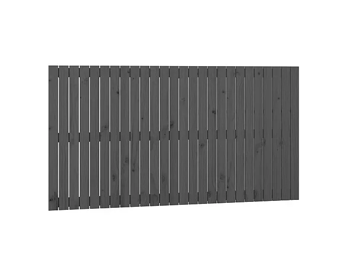 Cabecero de cama de pared madera maciza pino gris 166x3x90 cm ES86365