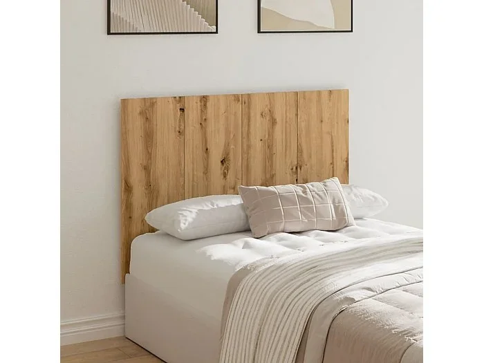 Cabecero de cama de roble artesanal 120×1,5×80 cm madera contrachapada