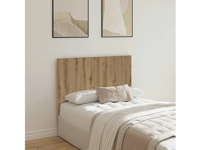 Cabecero de cama madera ingeniería roble artisan 120×1,5×80 cm