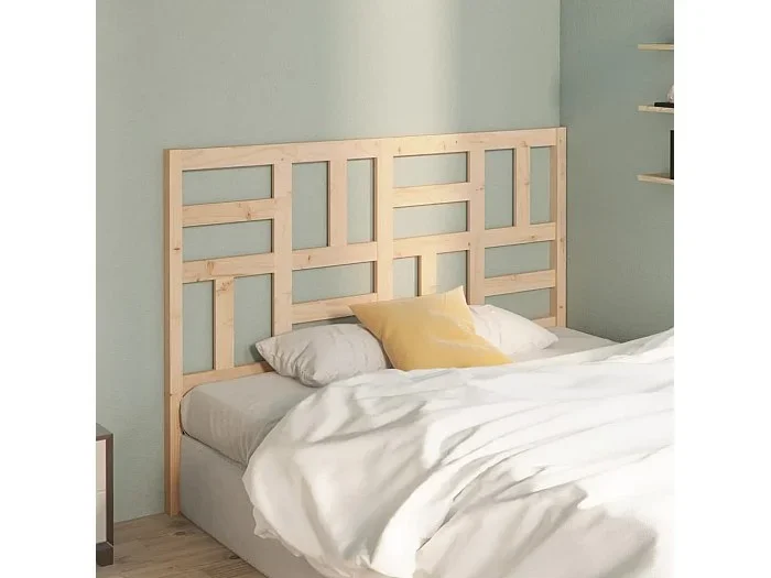 Cabecero de cama madera maciza de pino 141x4x104 cm ES73659
