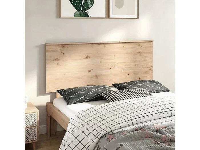 Cabecero de cama madera maciza de pino 154x6x82,5 cm