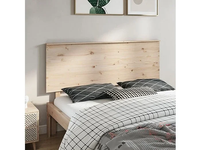 Cabecero de cama madera maciza de pino 164x6x82,5 cm