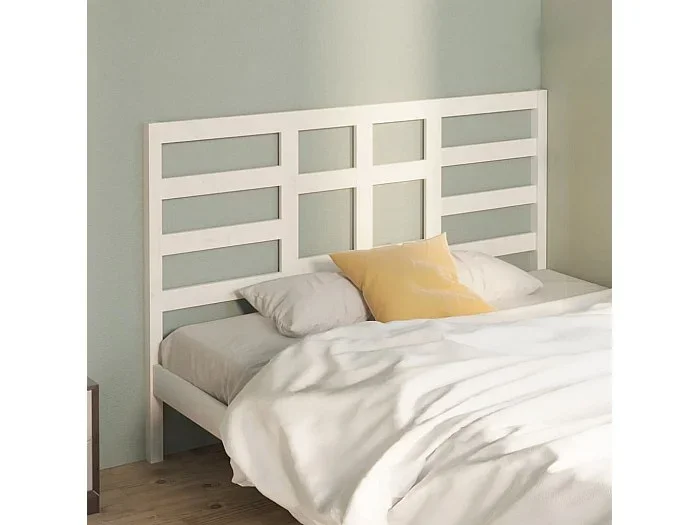 Cabecero de cama madera maciza de pino blanco 166x4x104 cm