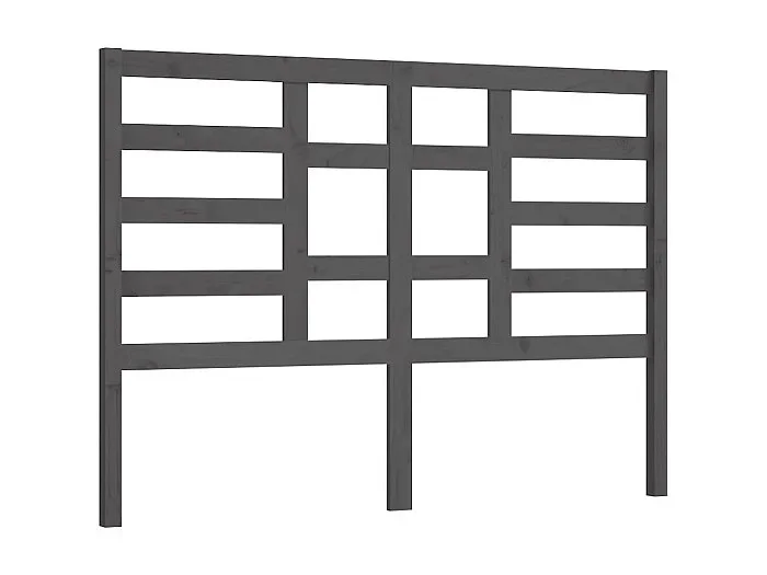 Cabecero de cama madera maciza de pino gris 126x4x104 cm ES83627