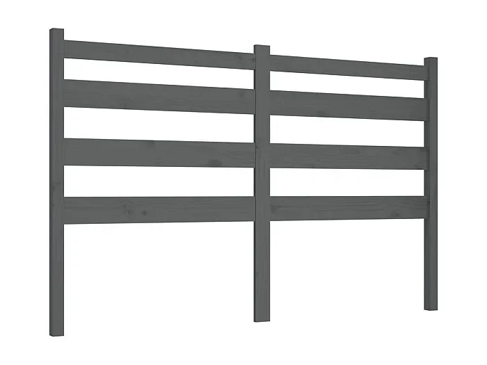 Cabecero de cama madera maciza de pino gris 186x4x100 cm ES19267