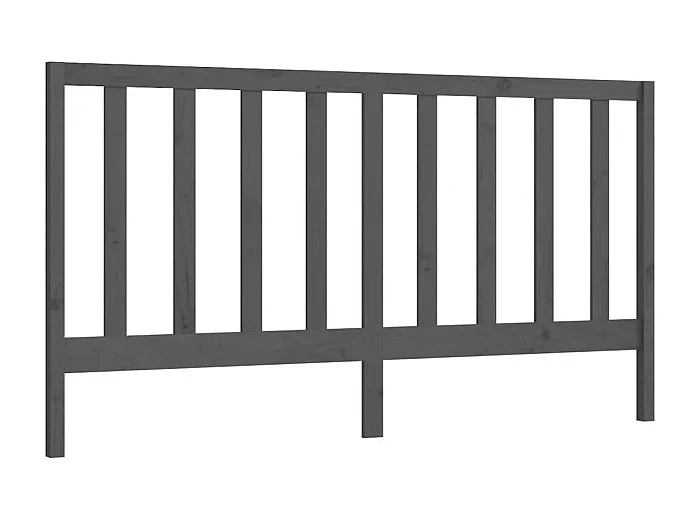 Cabecero de cama madera maciza de pino gris 206x4x100 cm ES94406