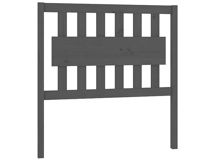 Cabecero de cama madera maciza de pino gris 95,5x4x100 cm ES64739