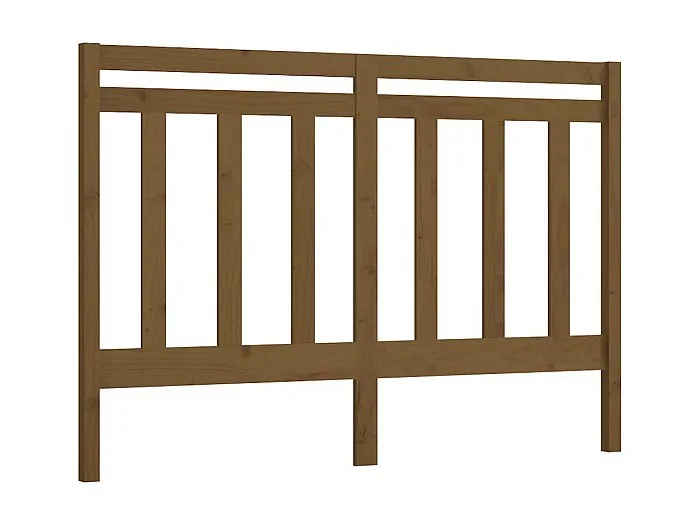 Cabecero de cama madera maciza de pino marrón miel 166x4x100 cm ES86370