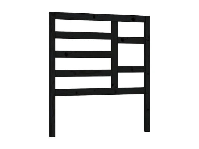 Cabecero de cama madera maciza de pino negro 81x4x104 cm ES98292