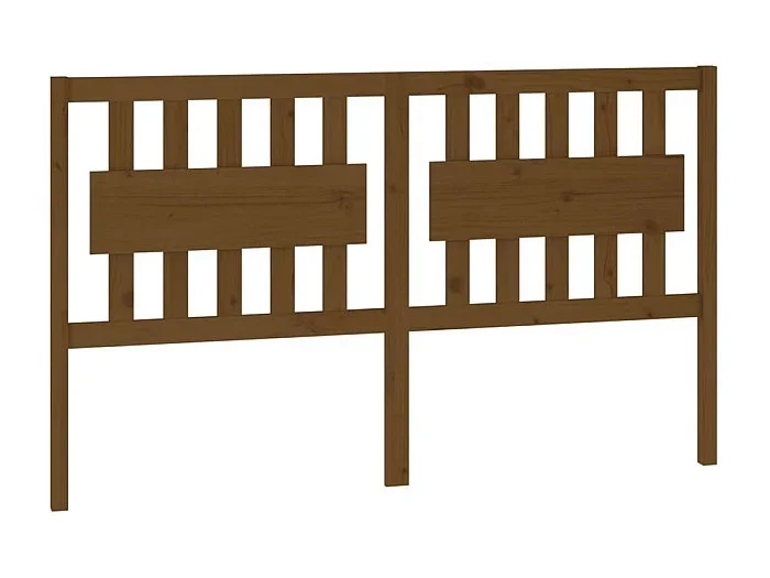 Cabecero de cama madera maciza pino marrón miel 155,5x4x100 cm ES91549