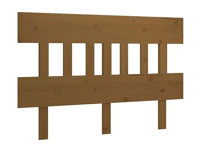 Cabecero de cama madera maciza pino marrón miel 203,5x3x81 cm ES44505