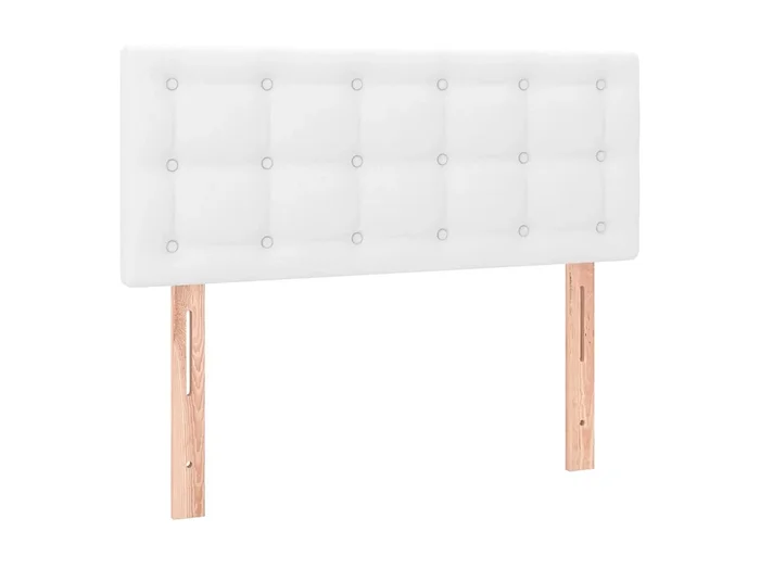 Cabecero de cuero sintético blanco 100x5x78/88 cm ES48598