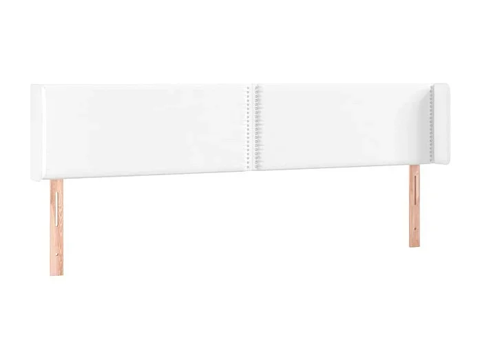 Cabecero de cuero sintético blanco 203x16x78/88 cm ES53482