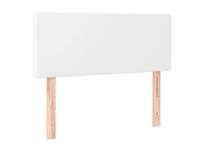 Cabecero de cuero sintético blanco 80x5x78/88 cm ES21395