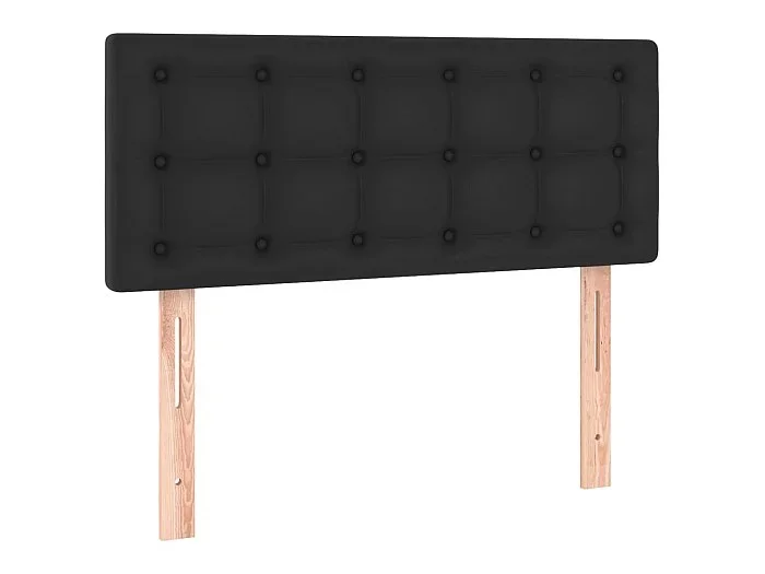 Cabecero de cuero sintético negro 100x5x78/88 cm ES62908