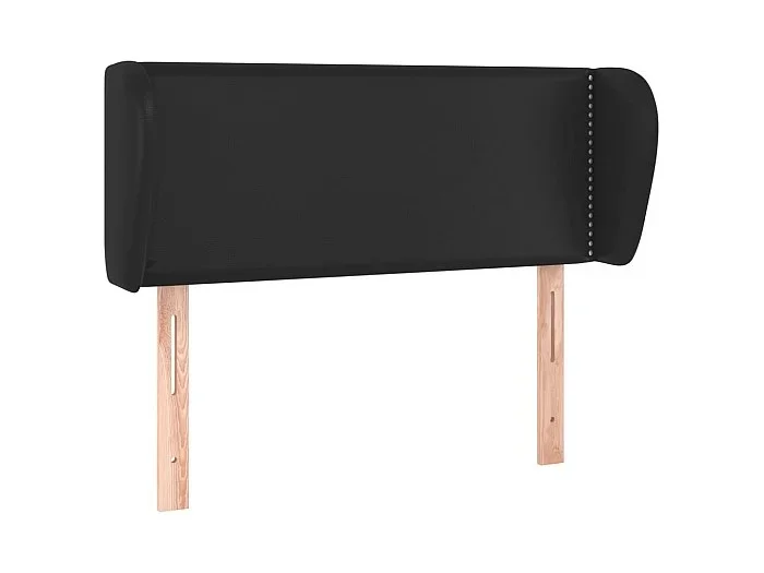 Cabecero de cuero sintético negro 83x23x78/88 cm ES17723
