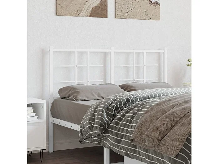 Cabecero de metal blanco 120 cm