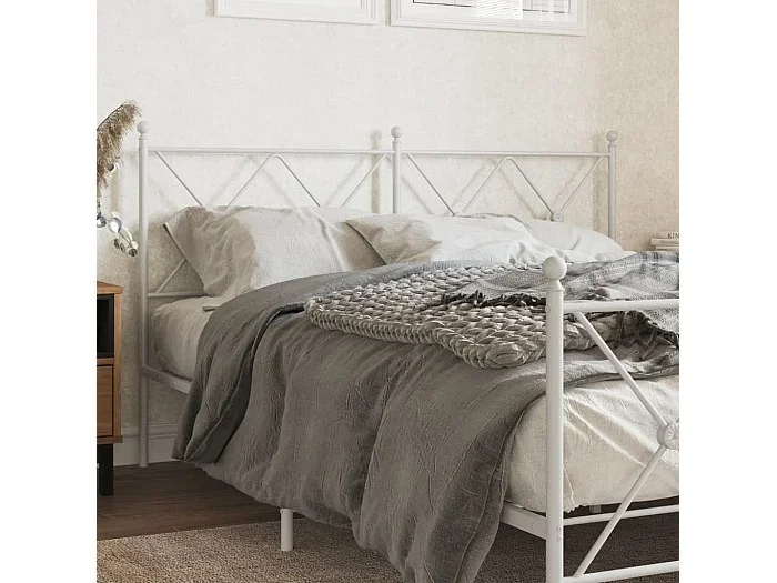Cabecero de metal blanco 160 cm