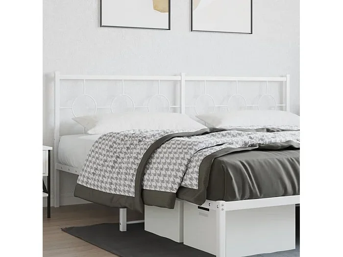 Cabecero de metal blanco 193 cm