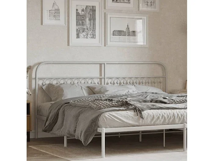 Cabecero de metal blanco 200 cm