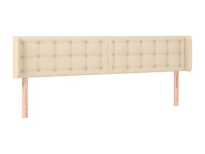 Cabecero de tela color crema 183x16x78/88 cm ES10721