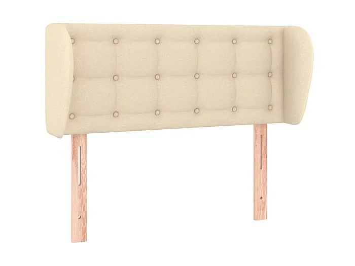 Cabecero de tela color crema 83x23x78/88 cm ES27387