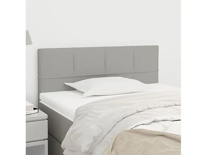 Cabecero de tela gris claro 100x5x78/88 cm