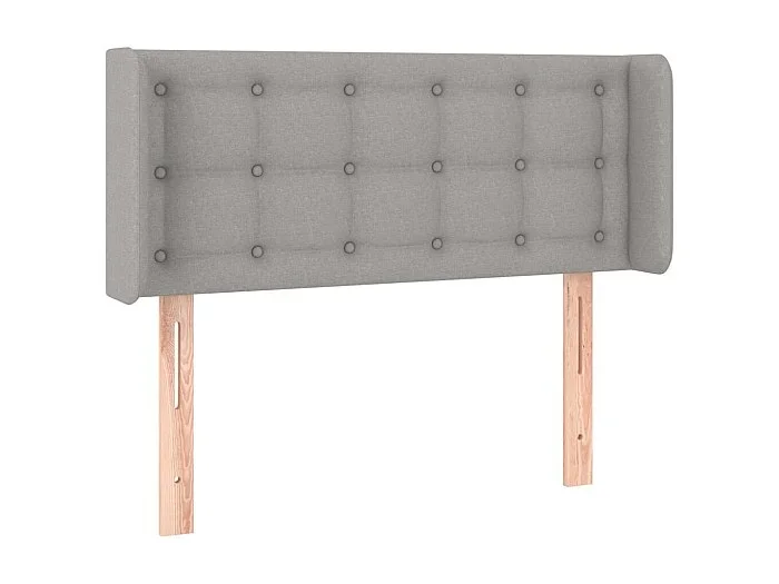Cabecero de tela gris claro 103x16x78/88 cm ES46598