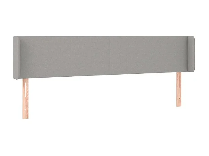 Cabecero de tela gris claro 203x16x78/88 cm ES37608