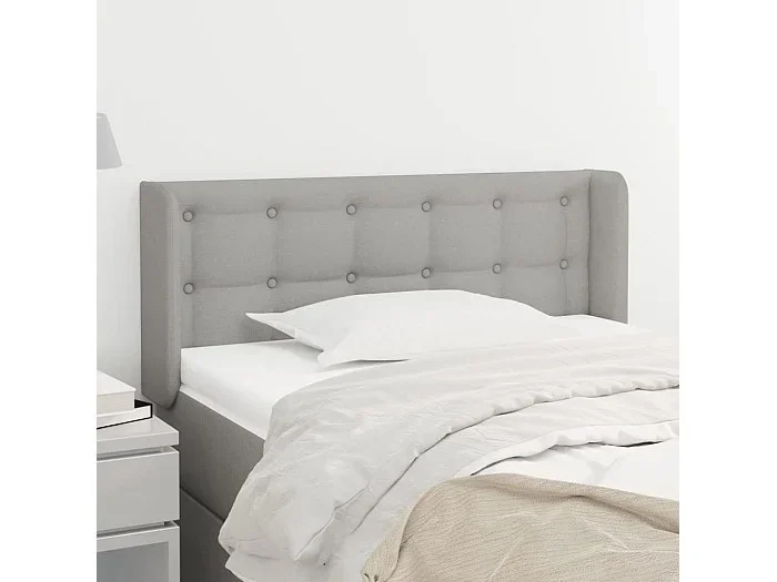 Cabecero de tela gris claro 83x16x78/88 cm