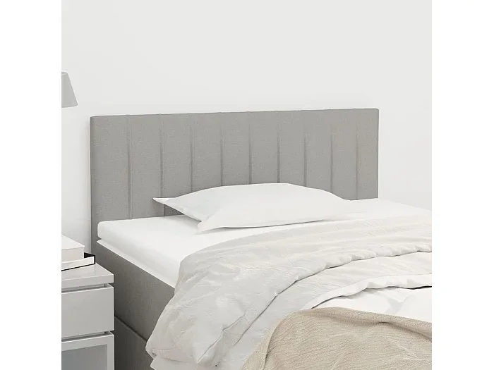 Cabecero de tela gris claro 90x5x78/88 cm