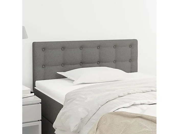 Cabecero de tela gris oscuro 100x5x78/88 cm