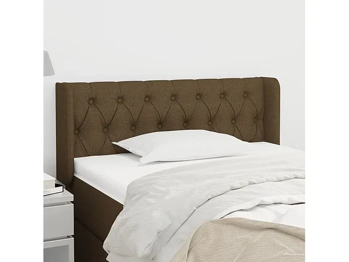 Cabecero de tela gris oscuro 103x16x78/88 cm