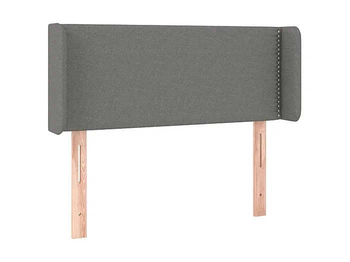 Cabecero de tela gris oscuro 103x16x78/88 cm ES73628