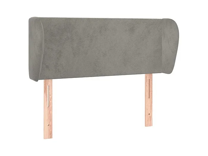 Cabecero de terciopelo gris claro 93x23x78/88 cm ES13063
