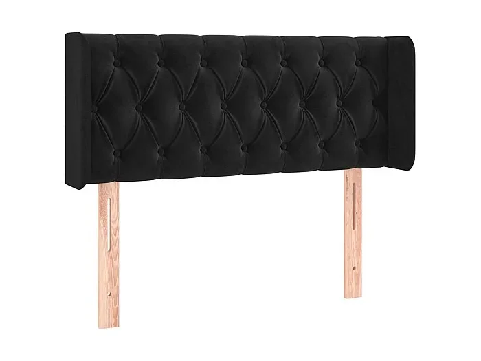 Cabecero de terciopelo negro 93x16x78/88 cm ES57177