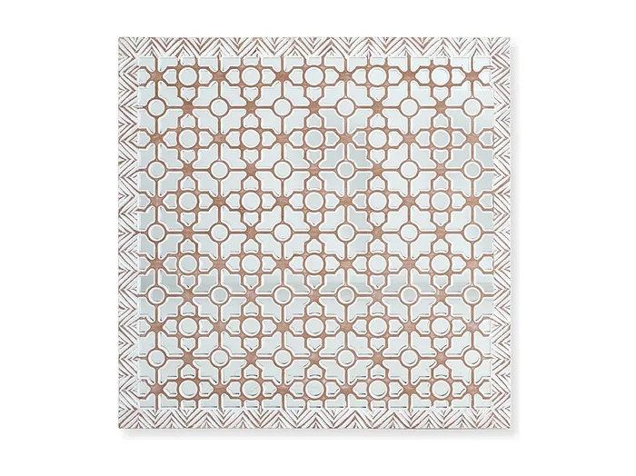 Cabecero fabricado en mdf blanco decapado 120x120x3