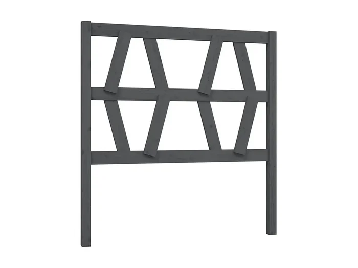 Cabecero Gris 96x4x100 cm Madera maciza de pino