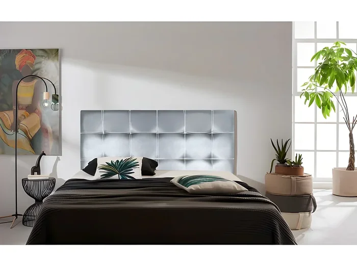 CABECERO IRIS POLIPIEL PLATA 100
