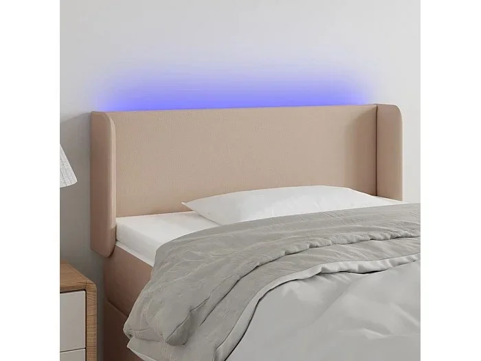 Cabecero LED Cappuccino 103x16x78/88 cm Piel sintética