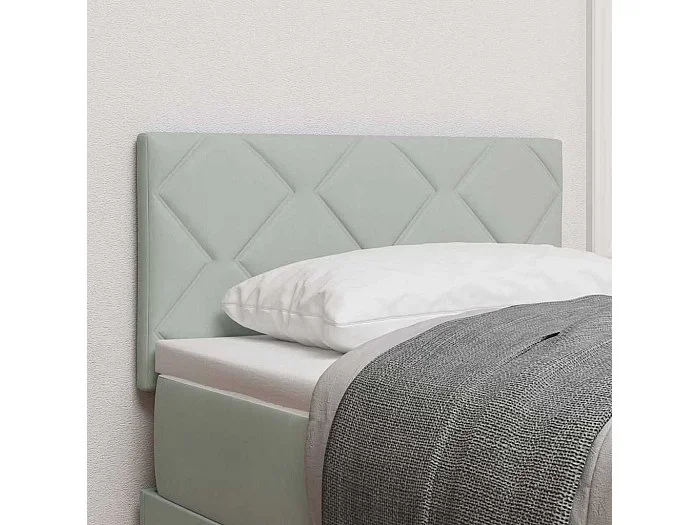 Cabecero LED con luces de tiras LED Gris claro 80 cm Terciopelo