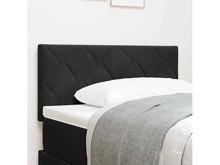 Cabecero LED con luces de tiras LED Negro 90 cm Terciopelo