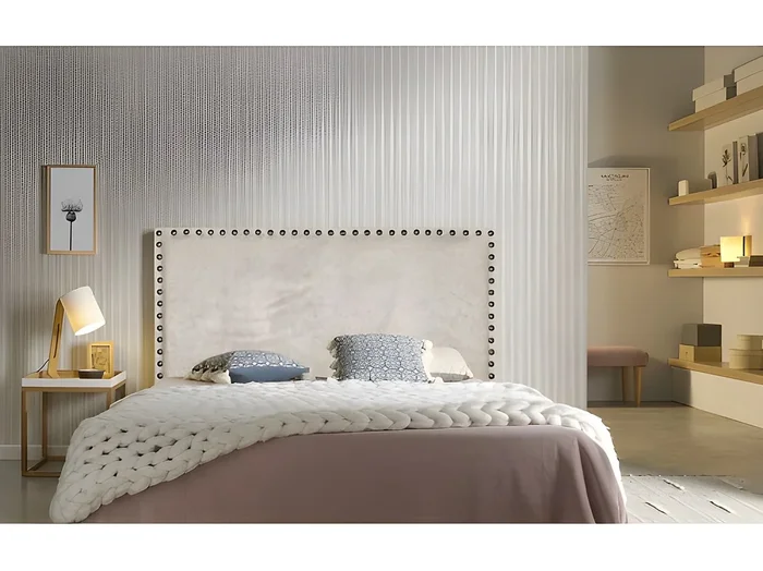 CABECERO LIRIO TELA BEIGE 145