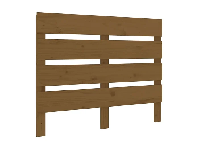 Cabecero madera maciza de pino marrón miel 100x3x80 cm ES74791