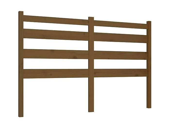 Cabecero marrón miel 146x4x100 cm Madera maciza de pino