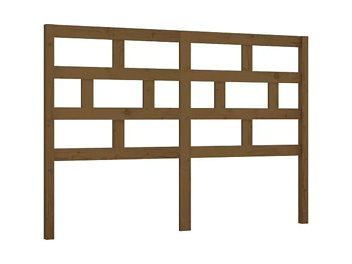 Cabecero marrón miel 166x4x100 cm Madera maciza de pino